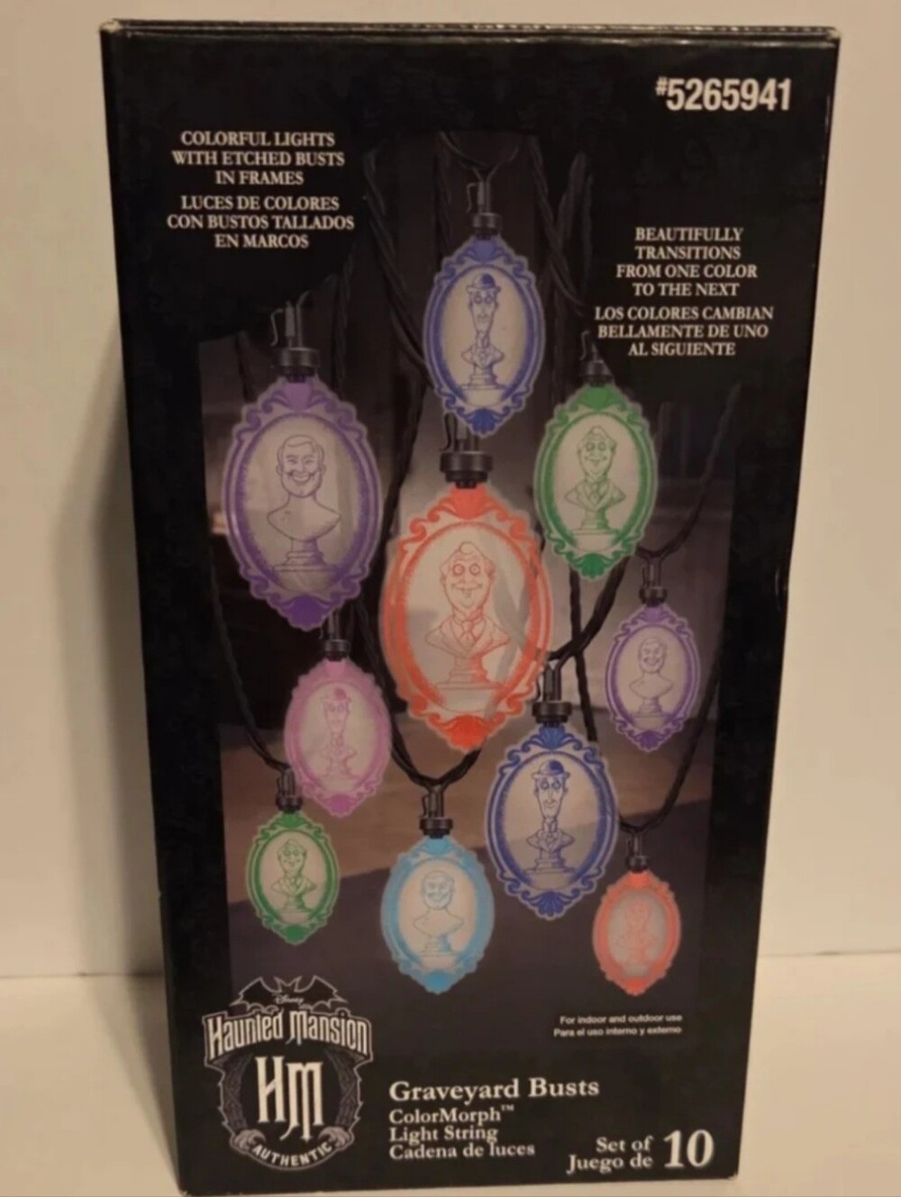 Disney Haunted Mansion Graveyard Busts ColorMorph String Lights LED #5265941
